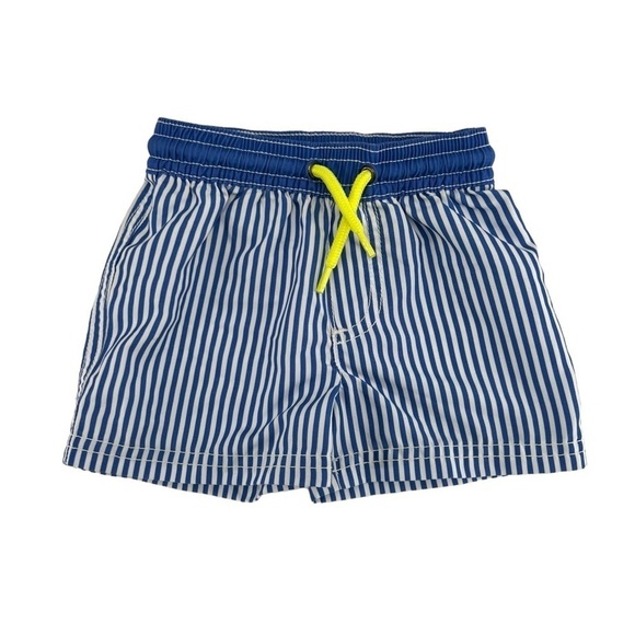 Carter’s Blue White Striped Swim Shorts Size 6 Months Boy’s - Picture 1 of 5